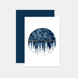 Grußkarte 4 Marineblau