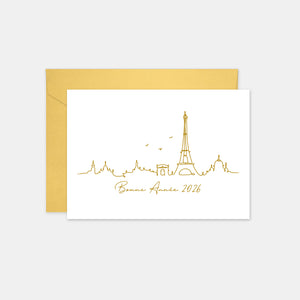 Carte de voeux personnalisée Paris line