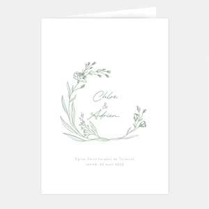 Couverture livret de mariage champêtre classique