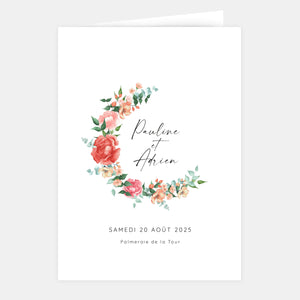 Hochzeitseinladung mit Aquarellstrauß
