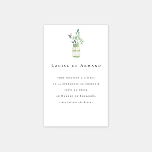 Aquarell-Chic-Landhochzeitseinladungskarte