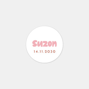 Stickers personnalisés prénom pop fille - 48ex