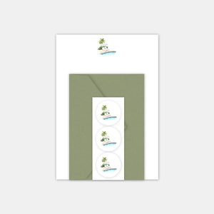 Set de papiers à lettre - Piscine