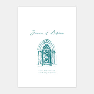 Wedding booklet engraving the south