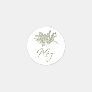 Stickers personnalisés bouquet de mariage