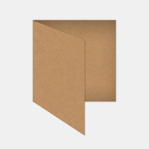 Carte pré-pliée 145x290mm kraft matière