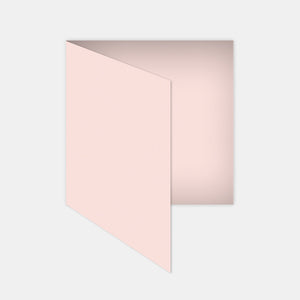 Carte pré-pliée 145x290mm vélin rose pâle
