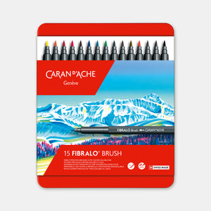 Schachtel mit 15 Fibralo Brush farbigen Pinselstiften