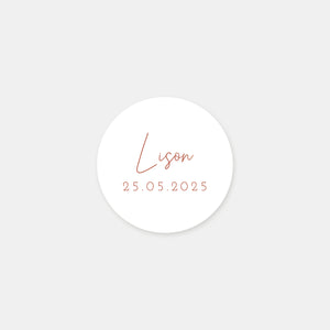 Stickers personnalisés baptême clasique - 48ex