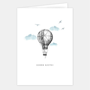 Große Karte Gute Reise - Heißluftballon