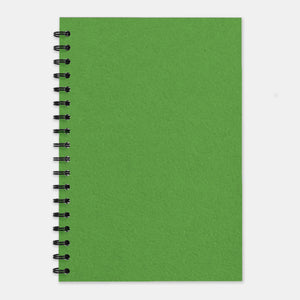 Recycled lime green notebook 210x297 plain pages