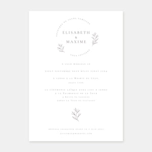 Faire-part de mariage nature chic