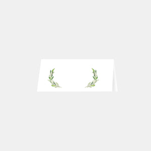 Platzmarker mit Monogrammlaub – 20 Stück