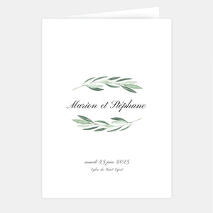 Klassisches Foliage-Hochzeitsbroschüre