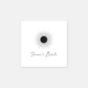 Personalized sunset stamp