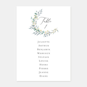 Juliet's crown wedding table plan - 5ex