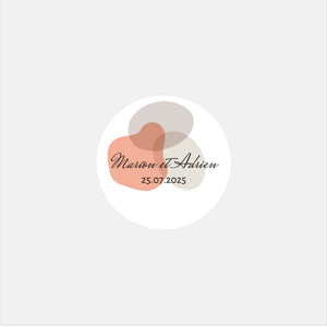 Personalized Terracotta wedding stickers