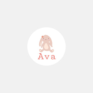 Stickers personnalisés naissance doudou fille - 48ex