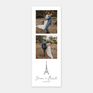 Paris rooftop wedding photo booth