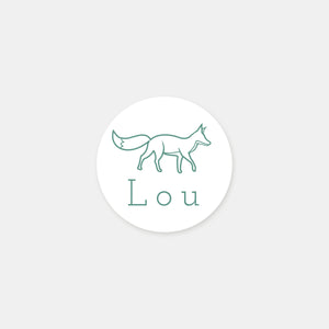 Stickers personnalisés naissance animal de la forêt - 48ex