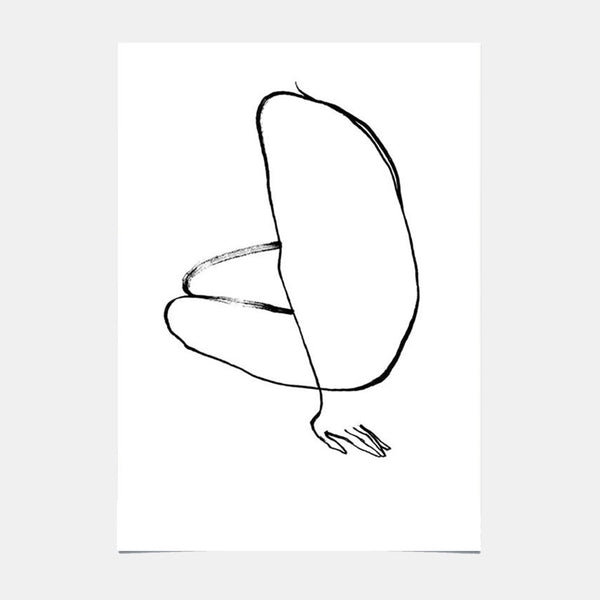 Kunstposter - Sitzende Frau 01