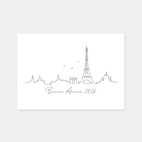 Paris roofs greeting card