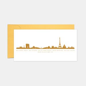 Carte de voeux personnalisée skyline Paris