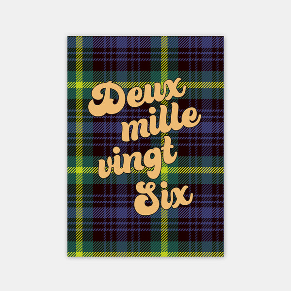 Blue Tartan Greeting Card