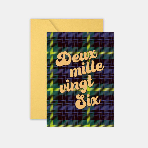 Blue Tartan Greeting Card