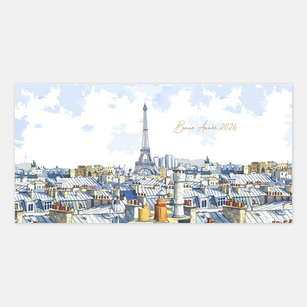 Personalized greeting card roofs of Paris