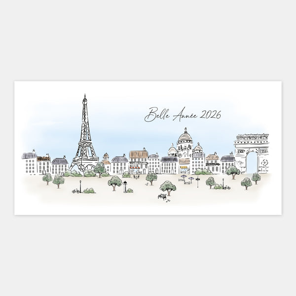 Carte de voeux personnalisée Paris aquarelle