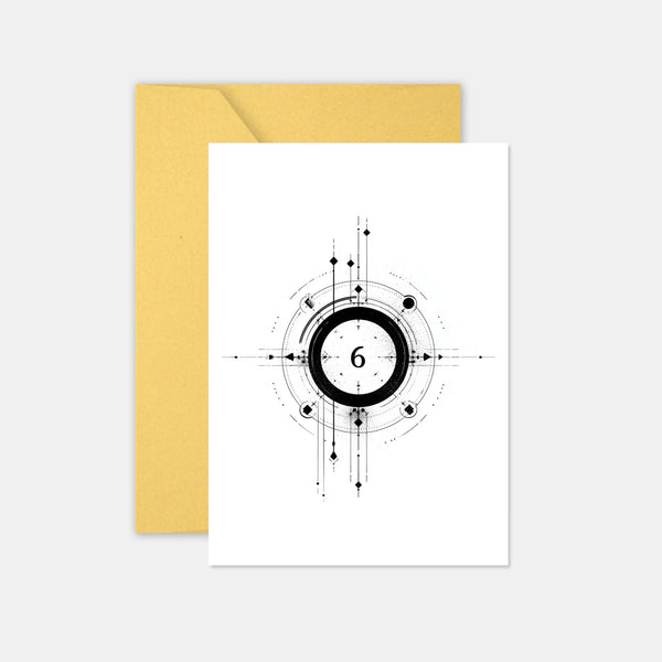 Personalized golden horizon greeting card