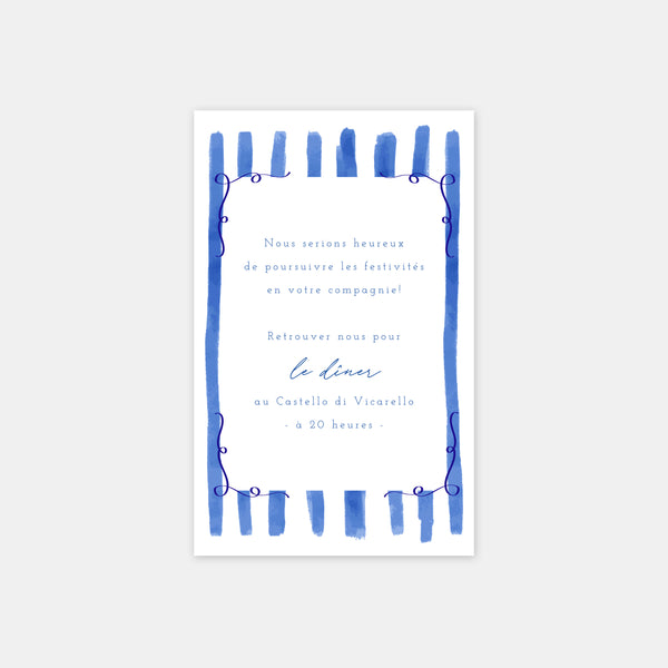 Pretty lines wedding invitation card
