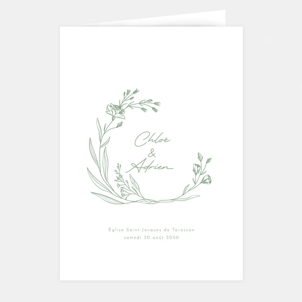 Couverture livret de mariage champêtre classique