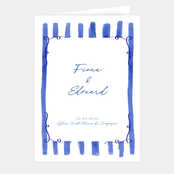 Watercolor sea wedding booklet
