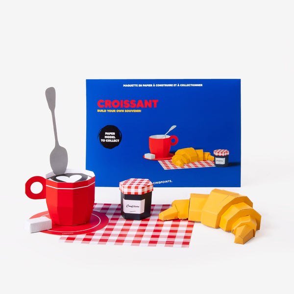 3D-Papiermodell - Frühstück