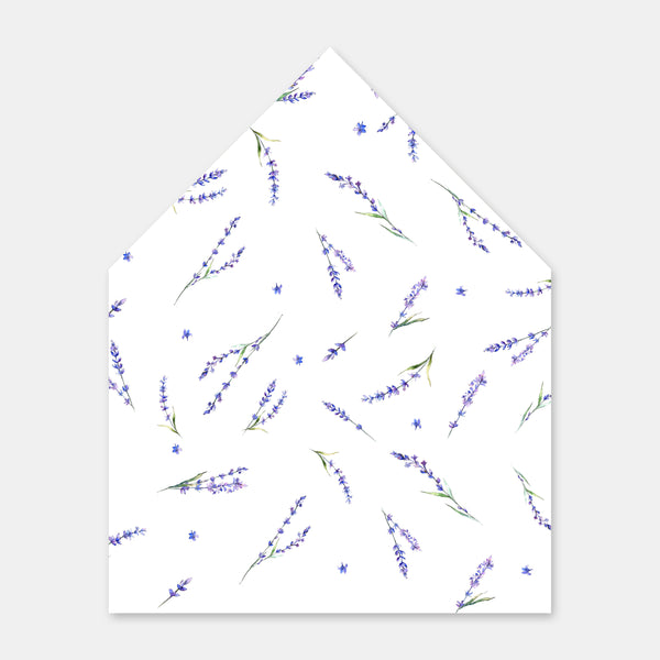 Lavender strand envelope lining