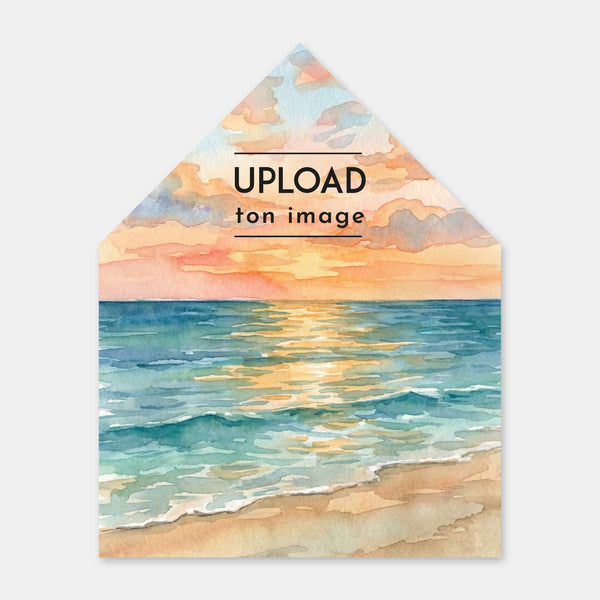 Doublure enveloppe mon paysage aquarelle