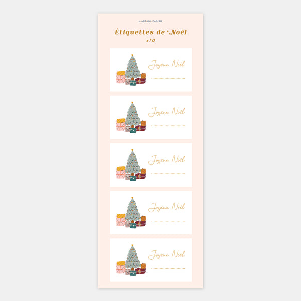 Weihnachtsmann-Aufkleberetiketten – 10 Stück