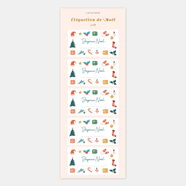 Santa Claus sticker labels - 10ex