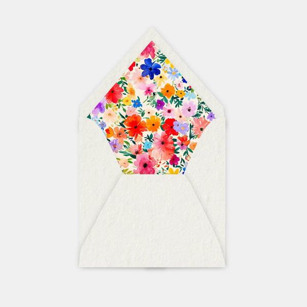 Buntes Garten-Briefumschlagfutter