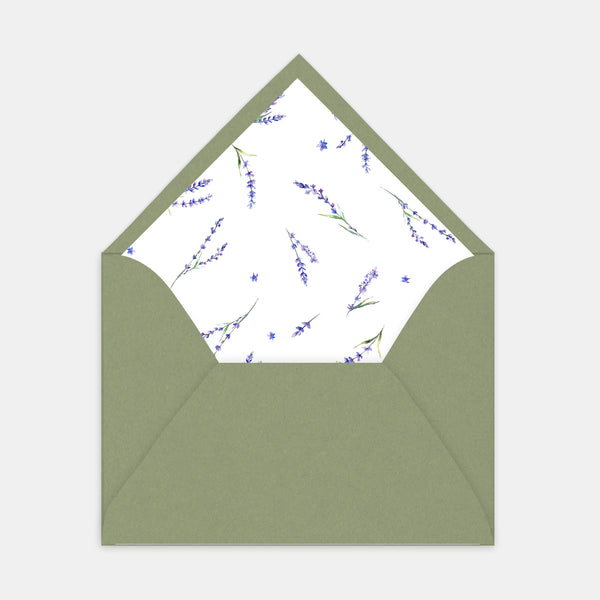 Lavender strand envelope lining