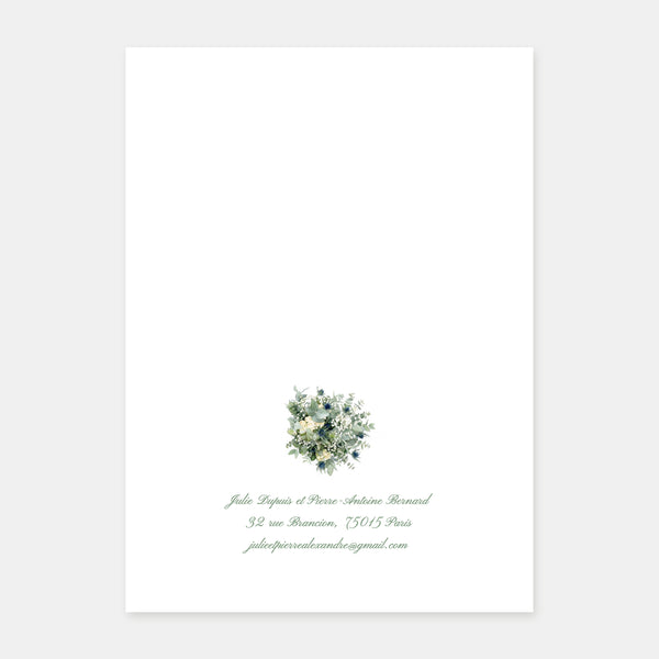 Faire-part de mariage Domaine de Quincampoix