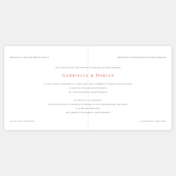 Faire-part de mariage au Pays Basque