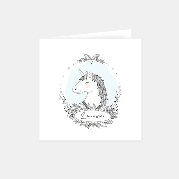 Unicorn birth announcement