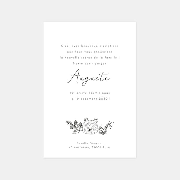 Faire-part de naissance mouk