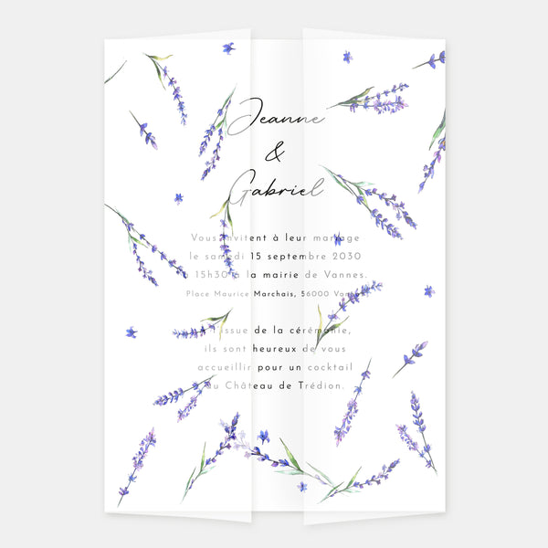 Feuillet de calque brins de lavande