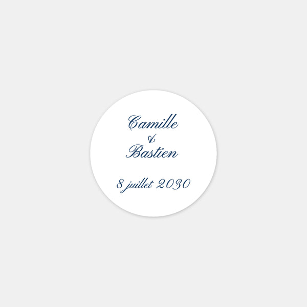 Stickers personnalisés mariage classique