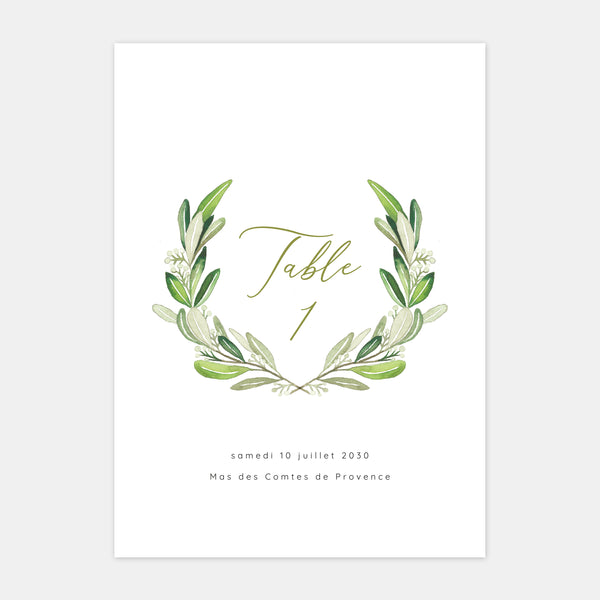 Wedding table brand monogram foliage - 5ex