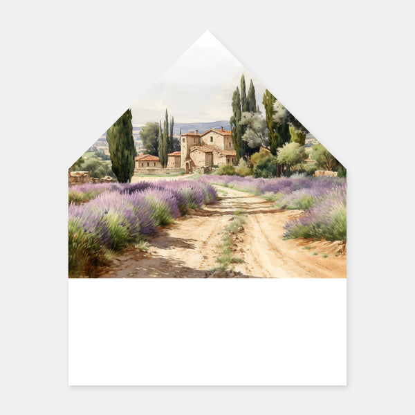 Provence-Aquarell-Umschlagliner – 50 Stück